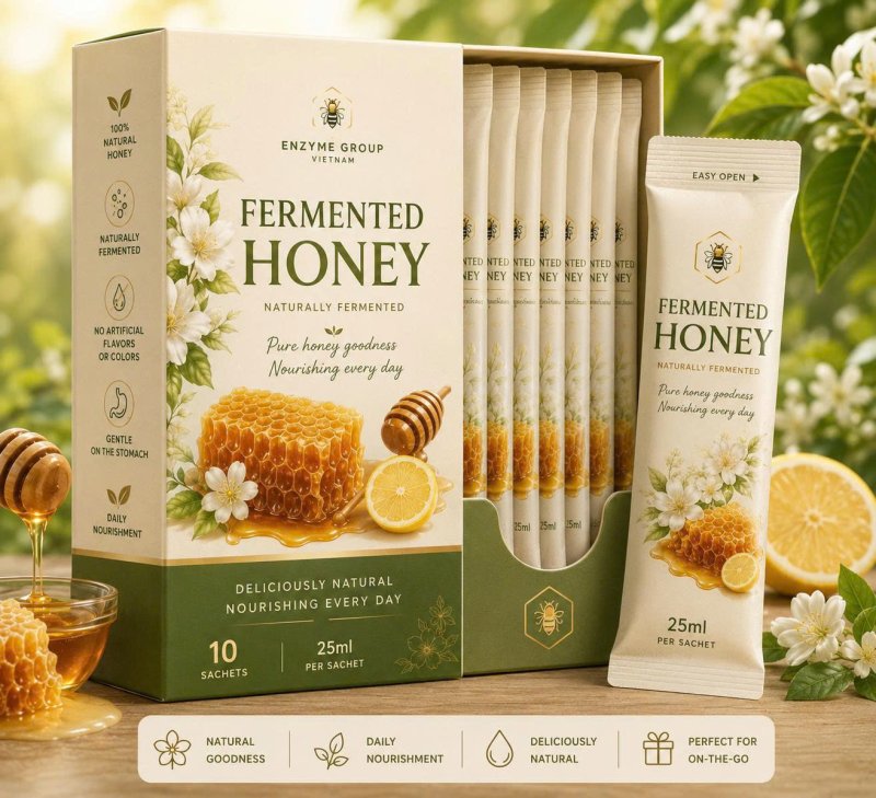 fermented honey mat ong len men 