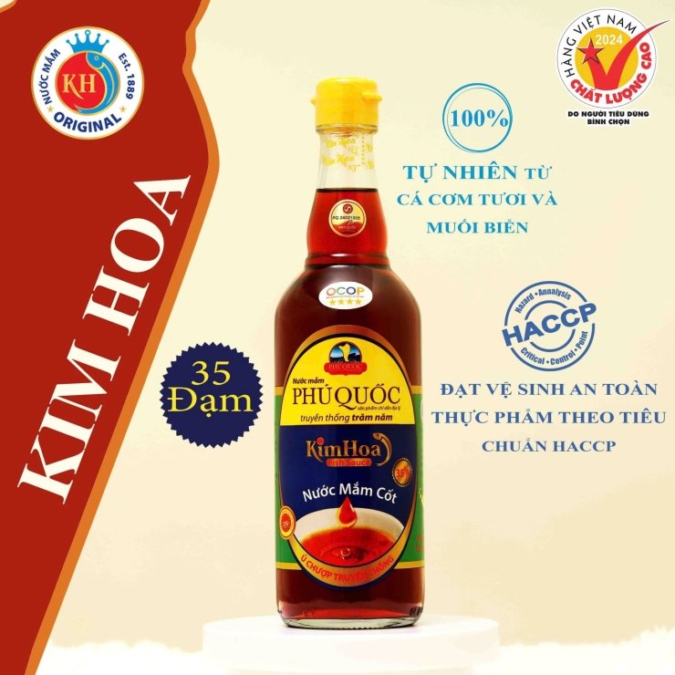 nuoc mam phu quoc kim hoa 35 do dam chai 520ml